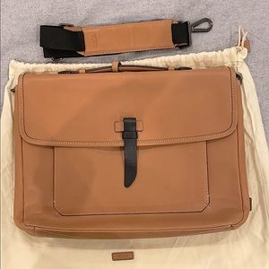 Tumi Canvas Leather Crossbody Briefcase